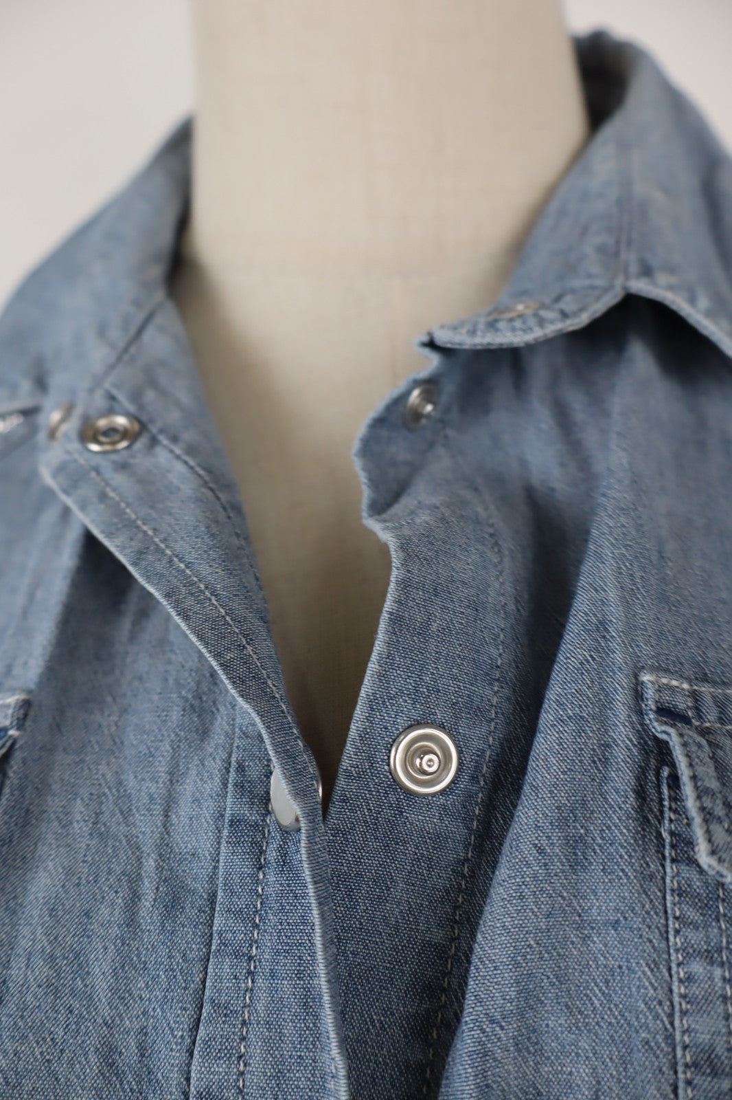 AJ ARMANI JEANS CAMICIA DONNA TG. 42 WOMAN SHIRT CASUAL VINTAGE DENIM COTONE
