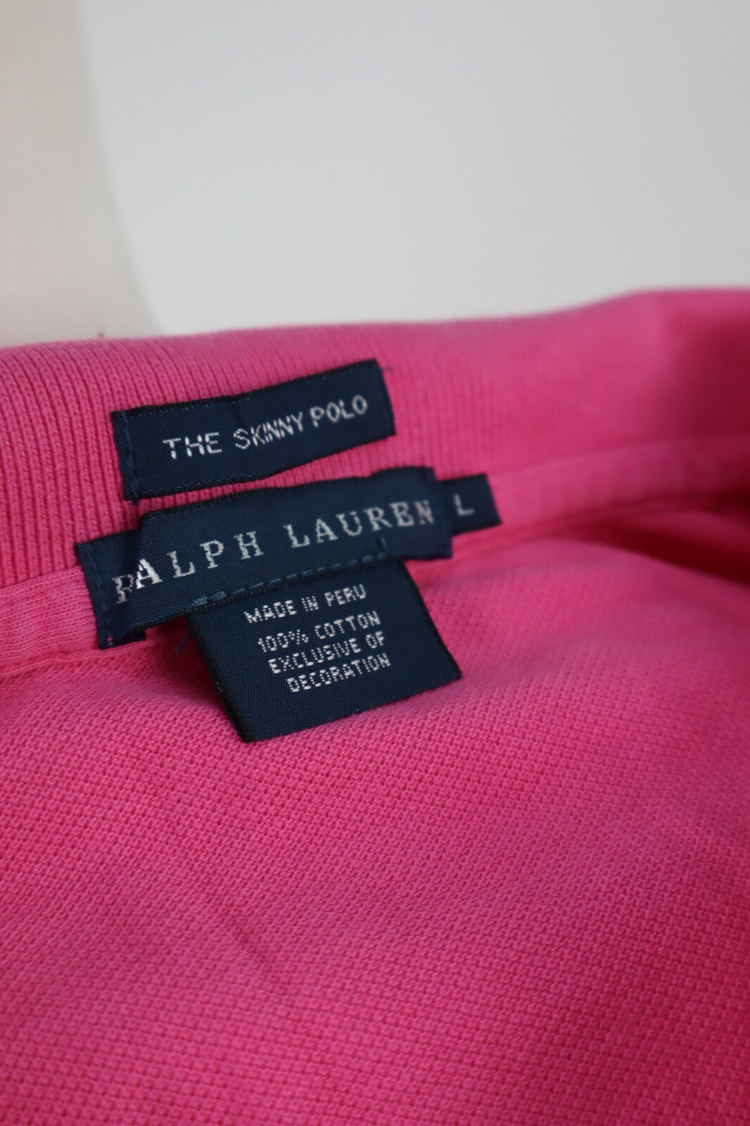 RALPH LAUREN MAGLIA POLO  UOMO TG L MAN CASUAL VINTAGE T-SHIRT COTONE COTTON