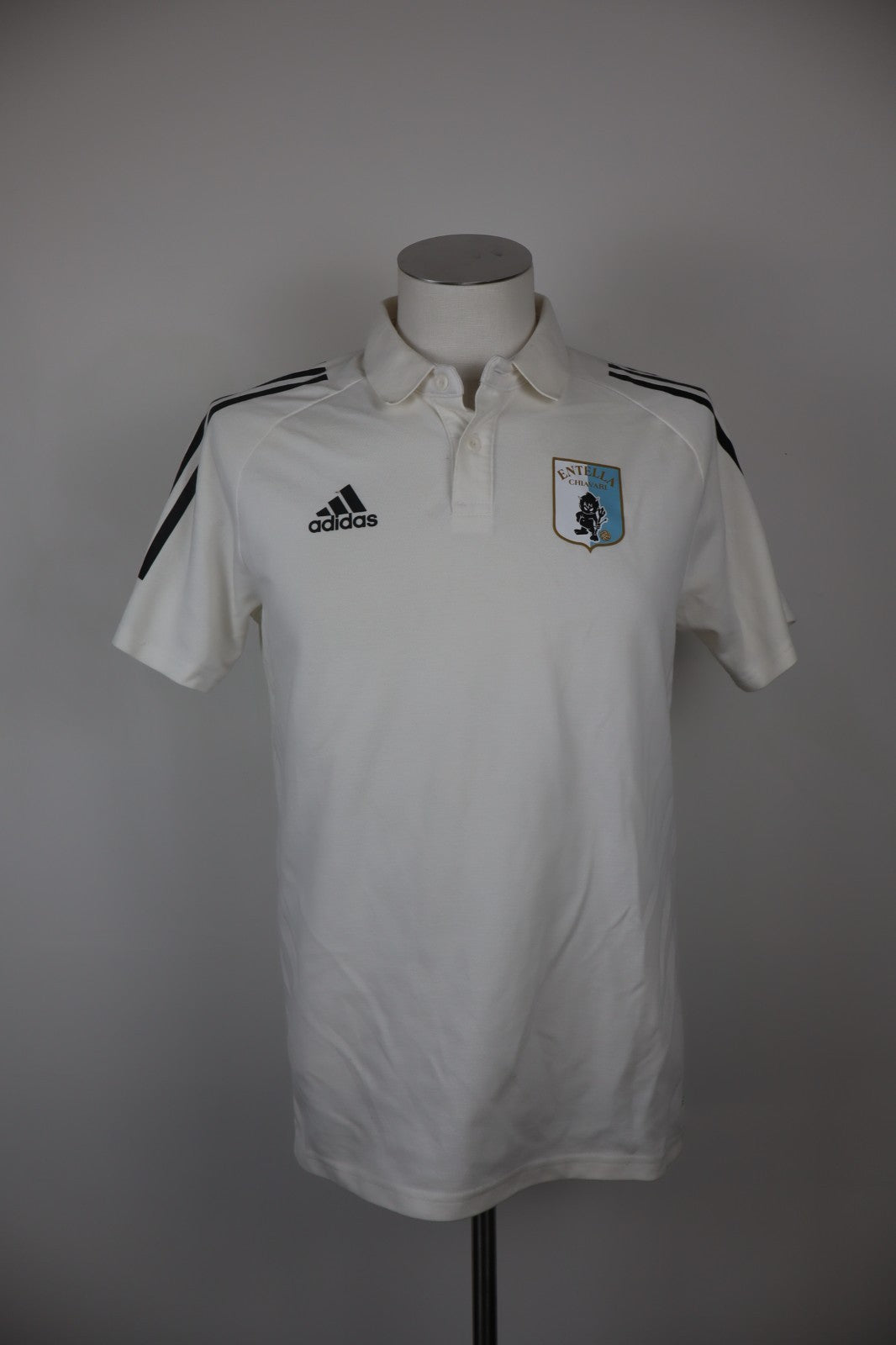ADIDAS ENTELLA CHIAVARI CALCIO MAGLIA POLO UOMO TG M MAN SHIRT CASUAL VINTAGE