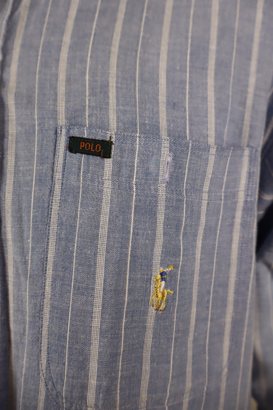 RALPH LAUREN CAMICIA UOMO COTONE TG L 20 MAN CASUAL VINTAGE COTTON SHIRT LOGO