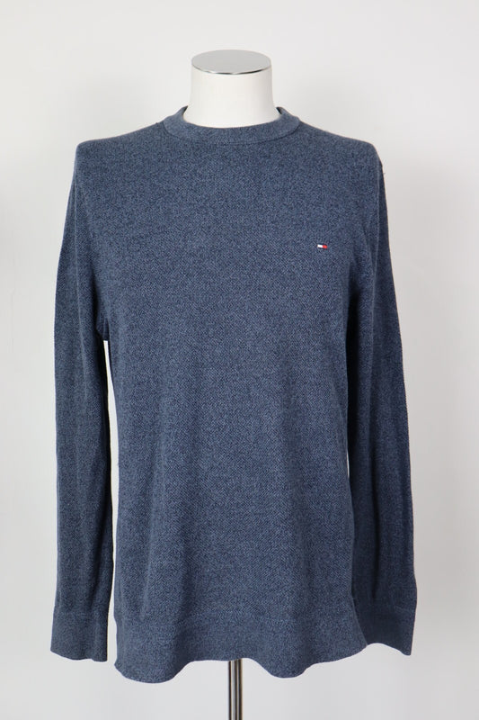 TOMMY HILFIGER MAGLIONE COTONE VINTAGE UOMO Tg. L MAN SWEATER CASUAL