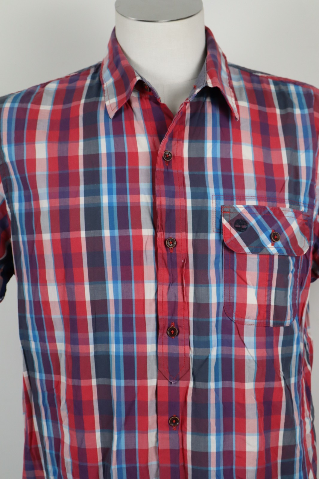 TIMBERLAND SLIM FIT CAMICIA COTONE UOMO TG. L MAN CASUAL VINTAGE SHIRT COTTON