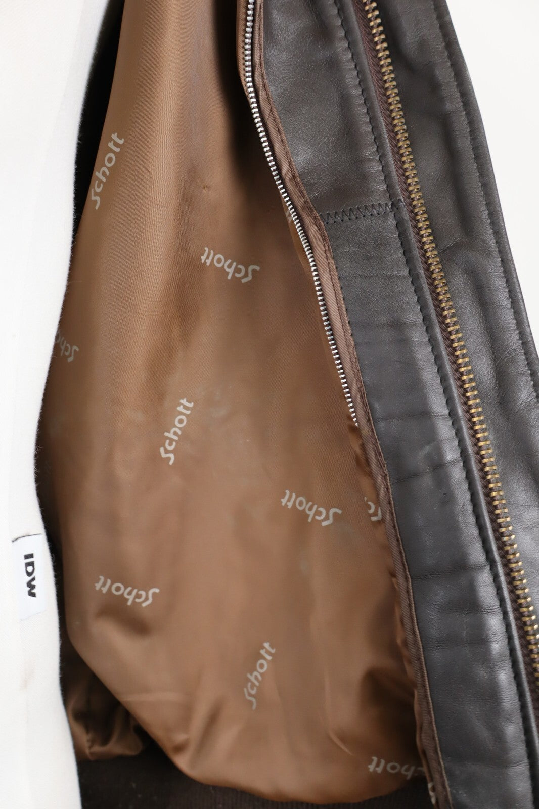 SCHOTT 684 GIUBBINO PELLE LEATHER UOMO Tg 52 MAN CASUAL VINTAGE JACKET