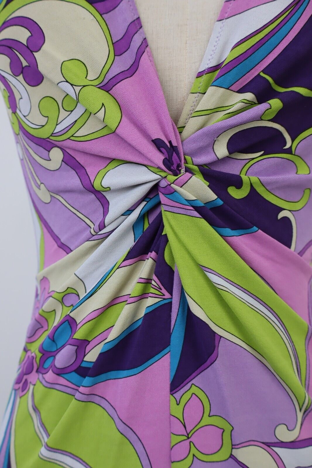 MAGLIA SLIP TOP DONNA TG L WOMAN T-SHIRT FUNKY FAIR GROOVY RVINTAGE Y2K 2000'S