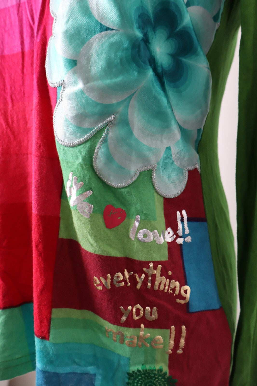 DESIGUAL MAGLIA DONNA TG. XL WOMAN T-SHIRT CASUAL VINTAGE TOP COTONE