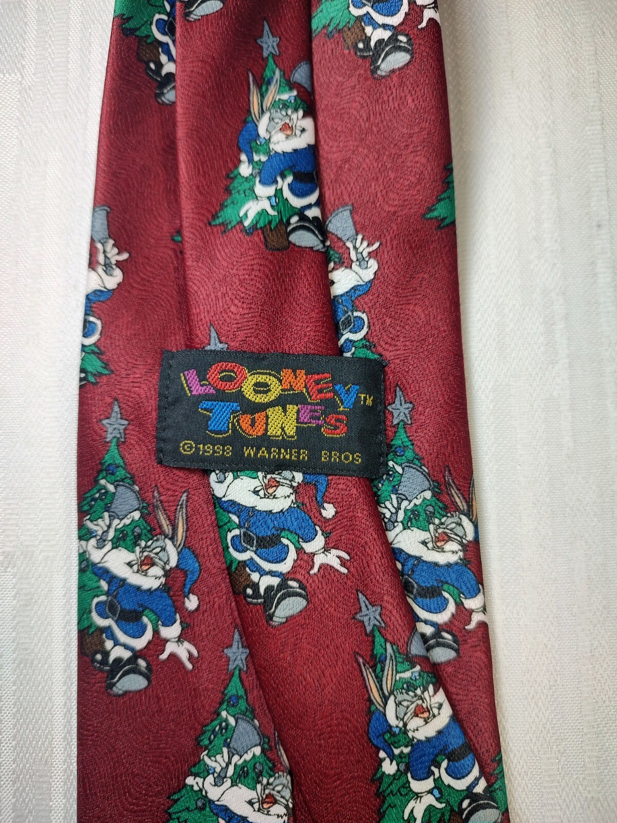 WARNER BROS BUGS BUNNY CRAVATTA NECKTIE CLASSIC CASUAL VINTAGE