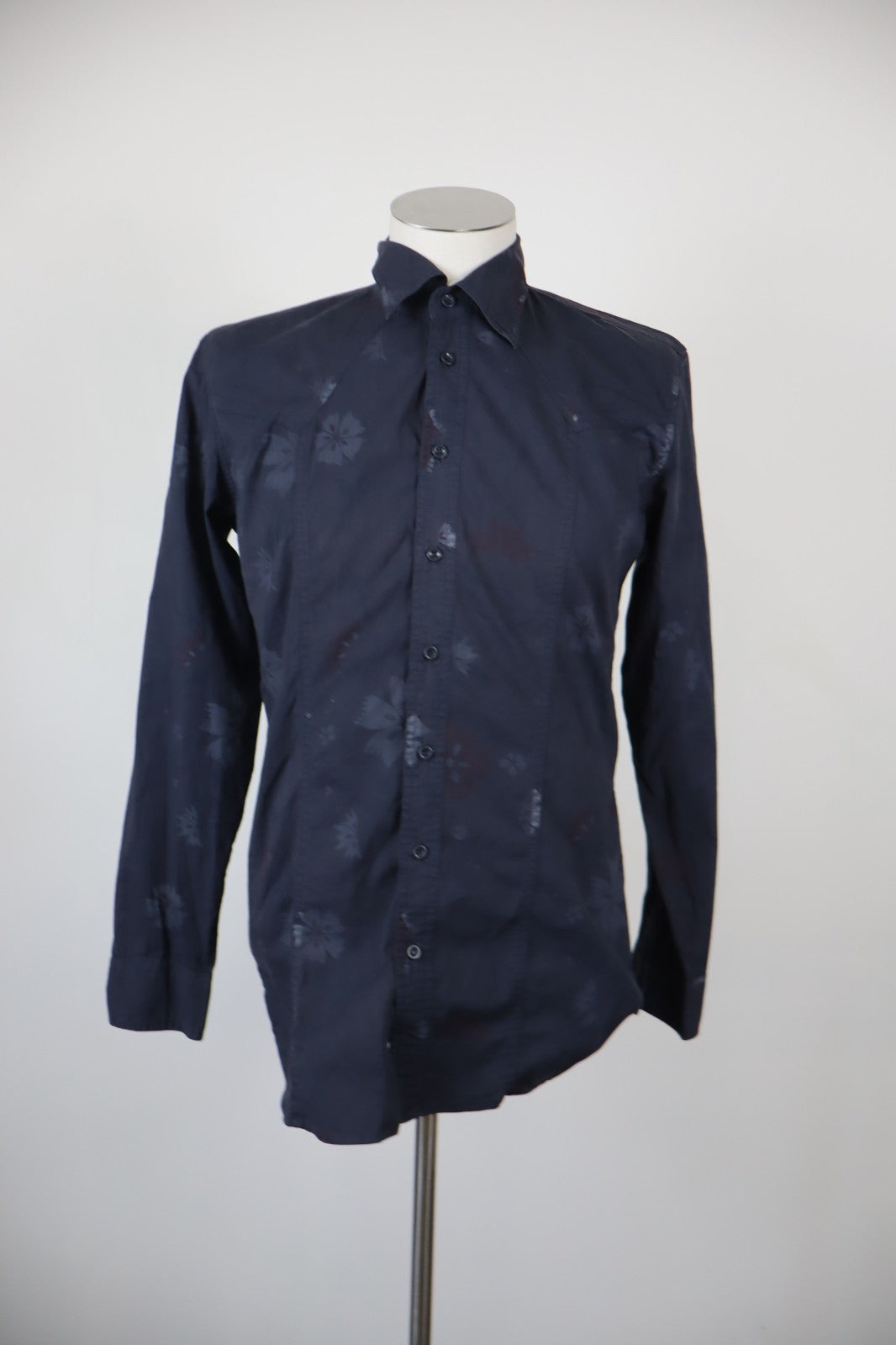 HUGO BOSS CAMICIA COTONE UOMO TG. M MAN CASUAL VINTAGE SHIRT FLOREALE