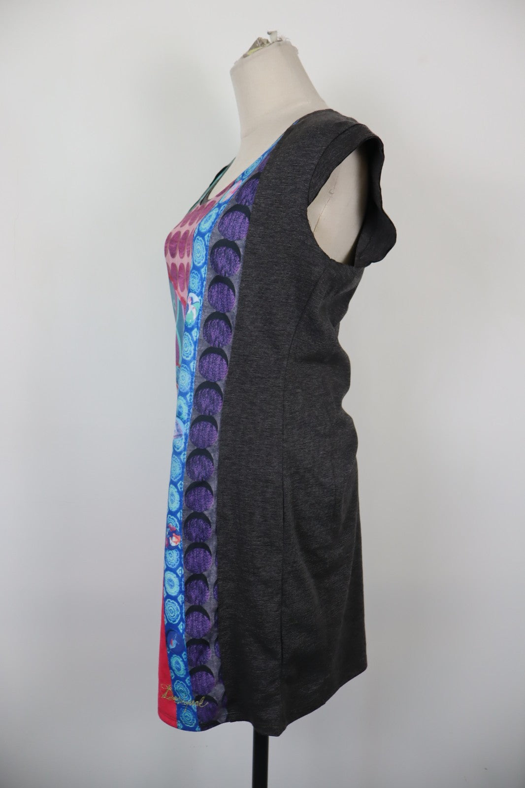 DESIGUAL VESTITO DONNA TG. L WOMAN CASUAL VINTAGE DRESS COTONE