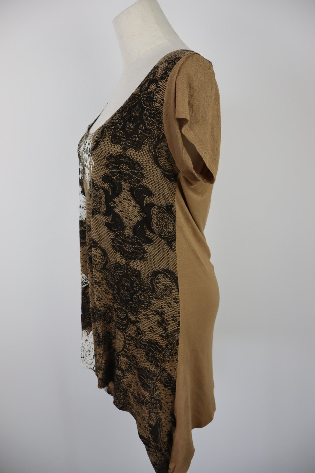 DESIGUAL MAGLIA DONNA TG. XL WOMAN CASUAL VINTAGE T-SHIRT