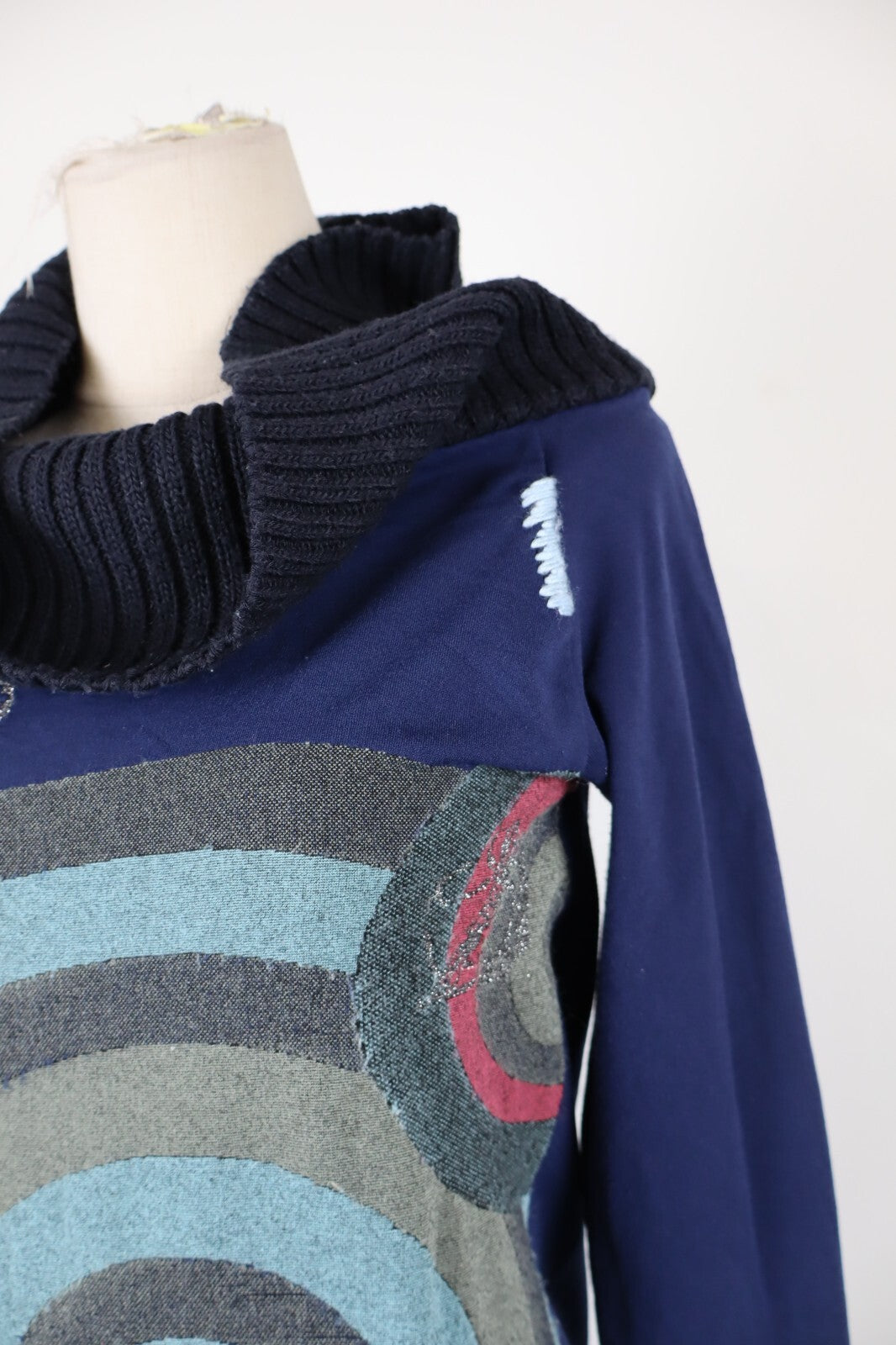 DESIGUAL VESTITO ABITO DONNA TG. XL WOMAN CASUAL VINTAGE DRESS COTONE