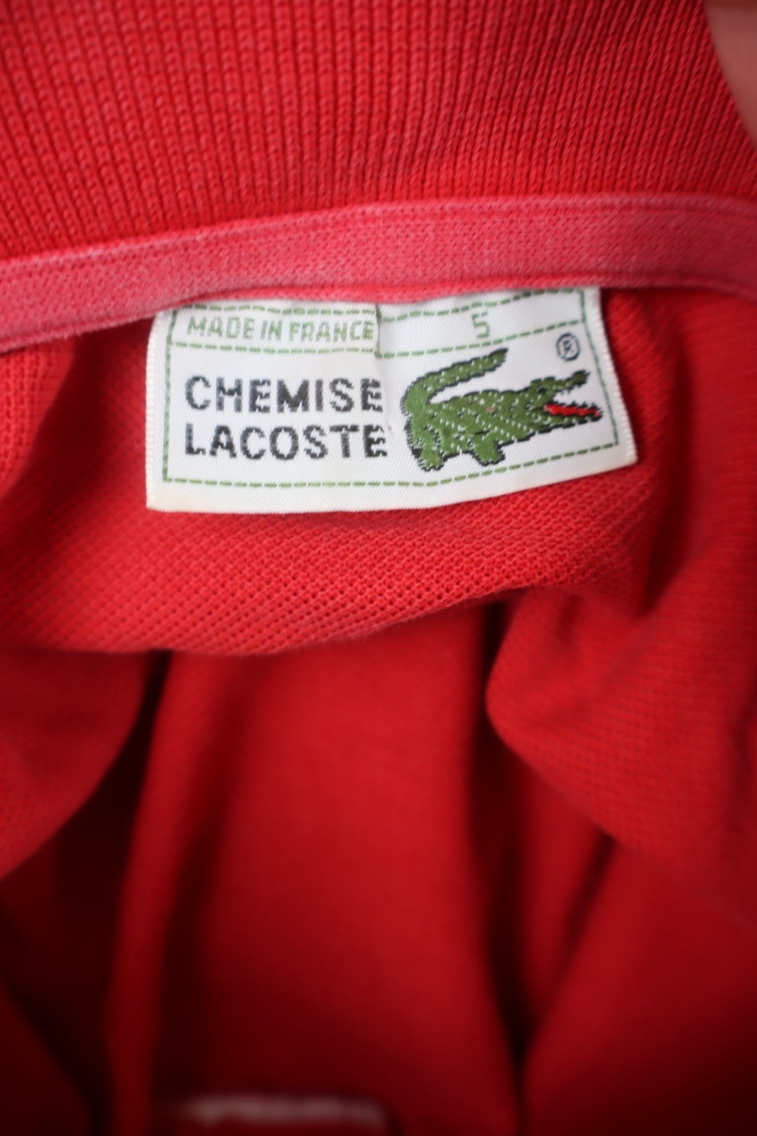 LACOSTE MAGLIA POLO UOMO COTONE TG 5 MAN COTTON T-SHIRT CASUAL VINTAGE LOGO