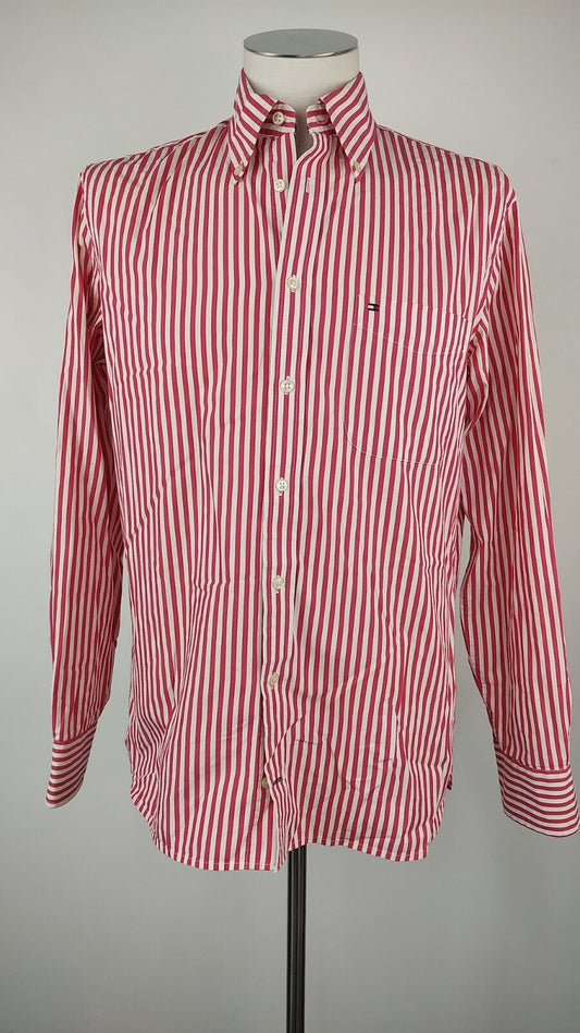 TOMMY HILFIGER CAMICIA UOMO COTONE TG. M MAN CASUAL VINTAGE COTTON SHIRT
