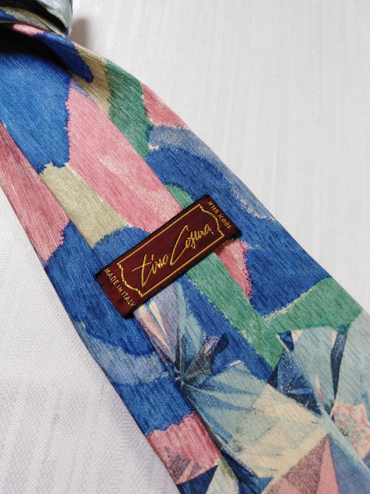 TINO COSMA 100% SILK TIE SETA CRAVATTA NECKTIE MADE IN ITALIA CLASSIC
