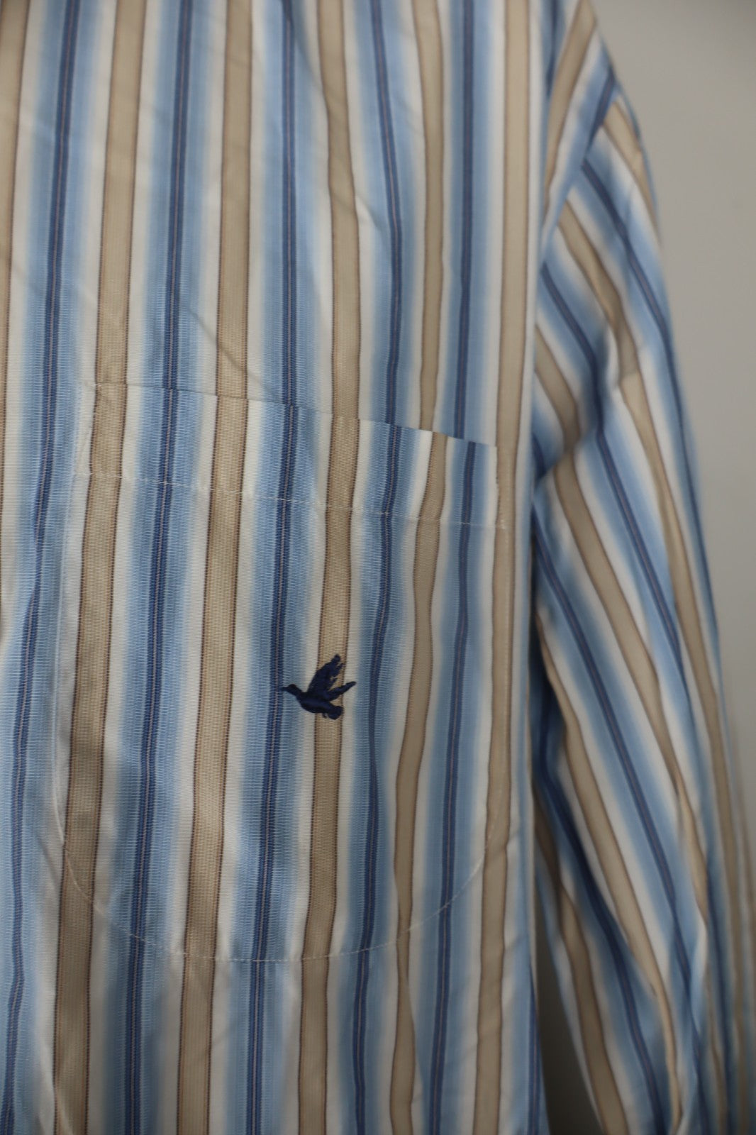 BROOKSFIELD CAMICIA UOMO TG. 43 VII MAN CASUAL VINTAGE SHIRT COTONE COTTON LOGO