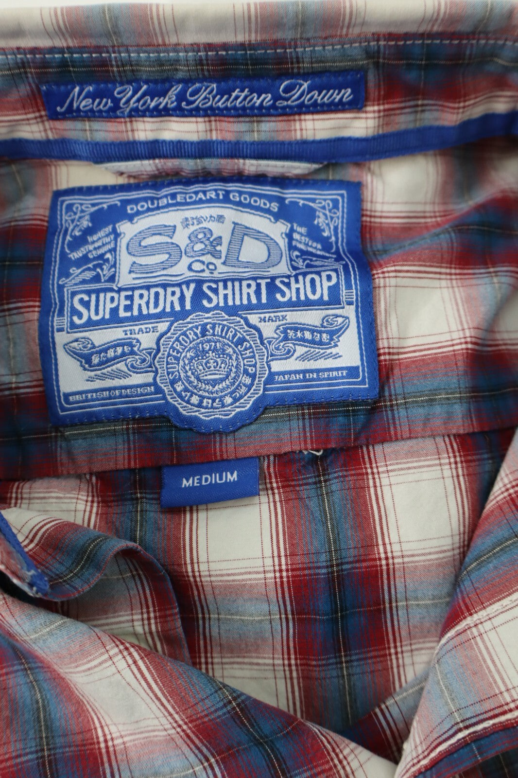 SUPERDRY CAMICIA COTONE SHIRT UOMO Tg M MAN VINTAGE CASUAL COTTON