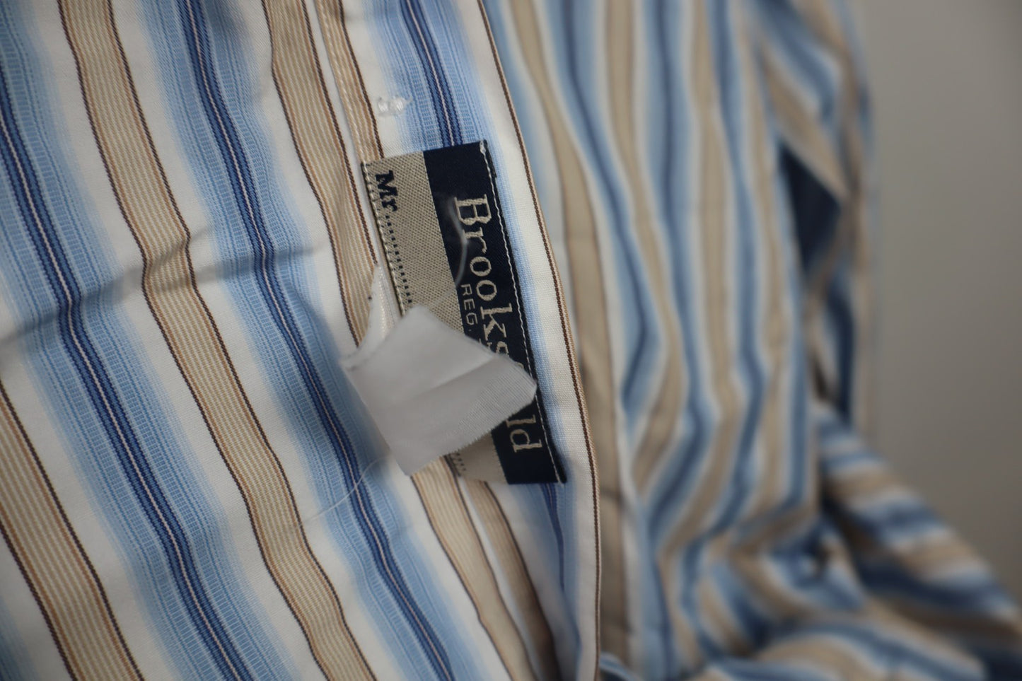 BROOKSFIELD CAMICIA UOMO TG. 43 VII MAN CASUAL VINTAGE SHIRT COTONE COTTON LOGO