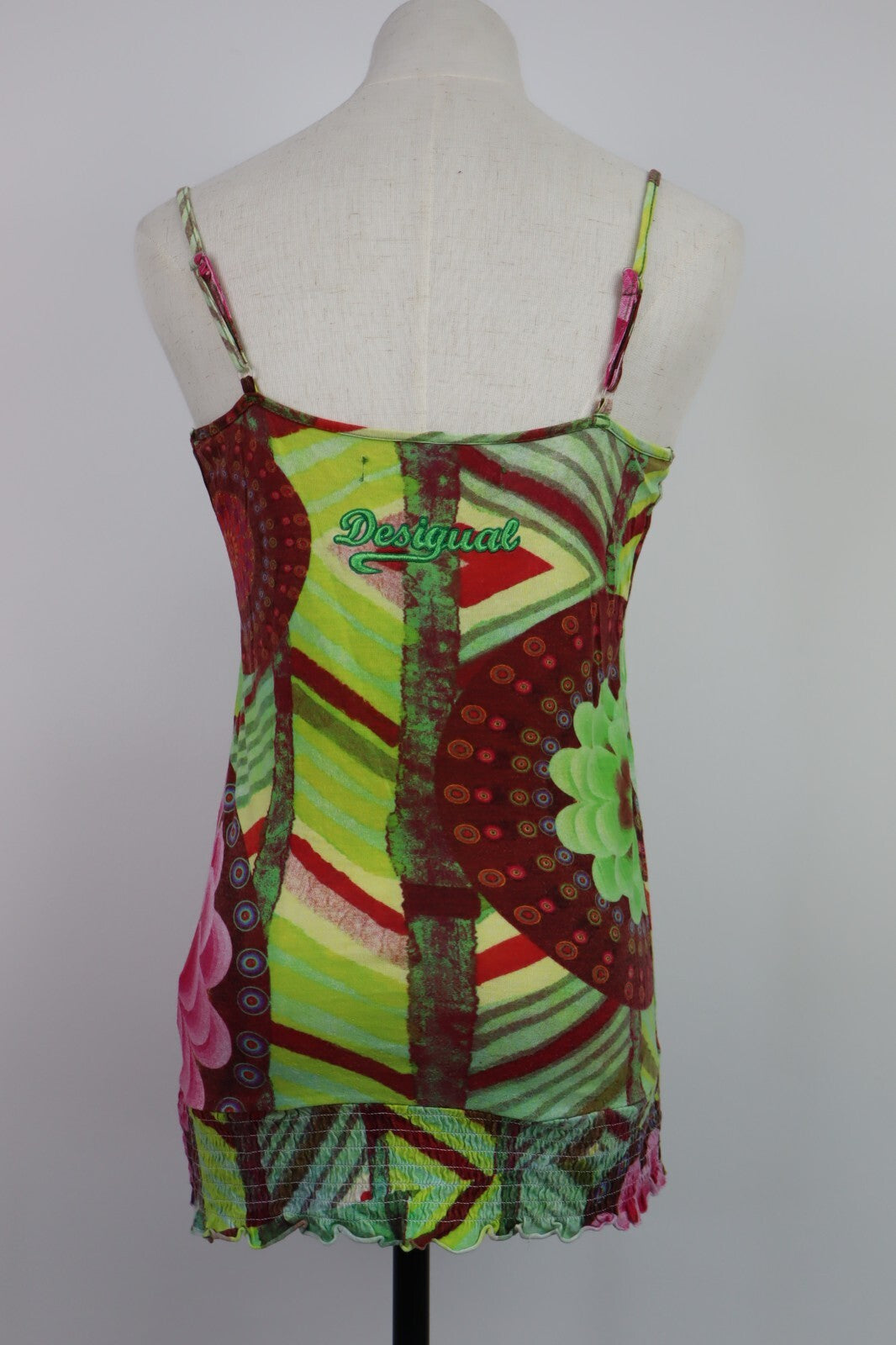 DESIGUAL MAGLIA DONNA TG. S WOMAN T-SHIRT CASUAL VINTAGE TOP REGOLABILE