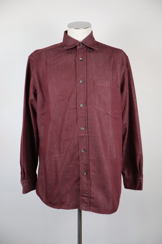 HUGO BOSS CAMICIA UOMO TG. L MAN CASUAL VINTAGE SHIRT COTONE COTTON