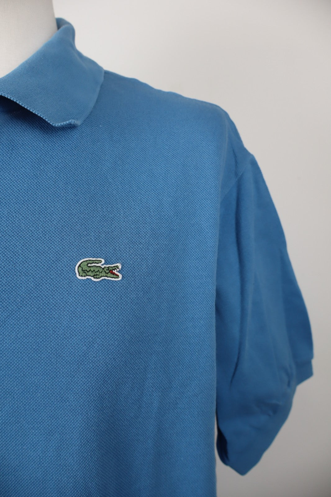 LACOSTE MAGLIA UOMO COTONE 7 MAN COTTON POLO SHIRT CASUAL VINTAGE LOGO BLU