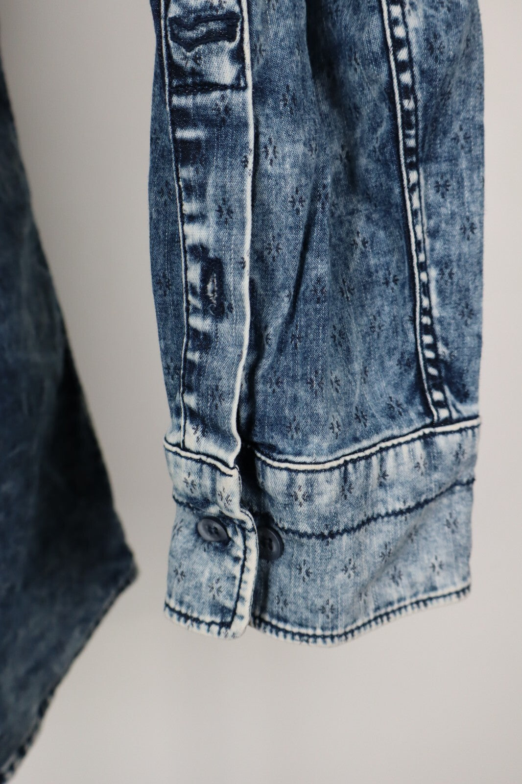 GAS CAMICIA UOMO TG. XL MAN CASUAL COTONE VINTAGE SHIRT DENIM