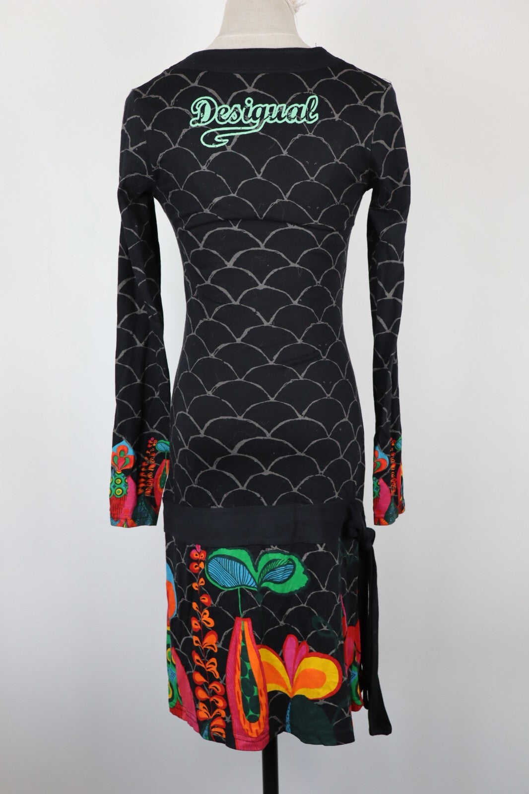 DESIGUAL VESTITO DONNA TG. S  WOMAN CASUAL VINTAGE DRESS ABITO COTONE COTTON