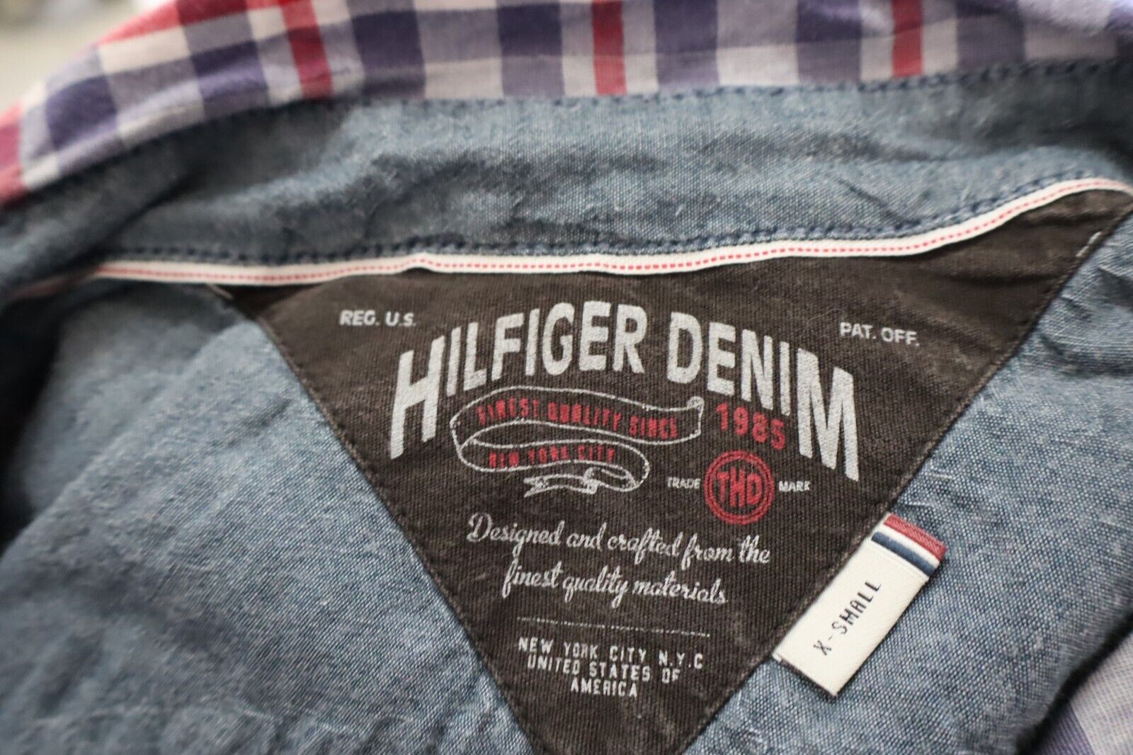 TOMMY HILFIGER CAMICIA DONNA TG. XS WOMAN SHIRT CASUAL VINTAGE COTONE COTTON