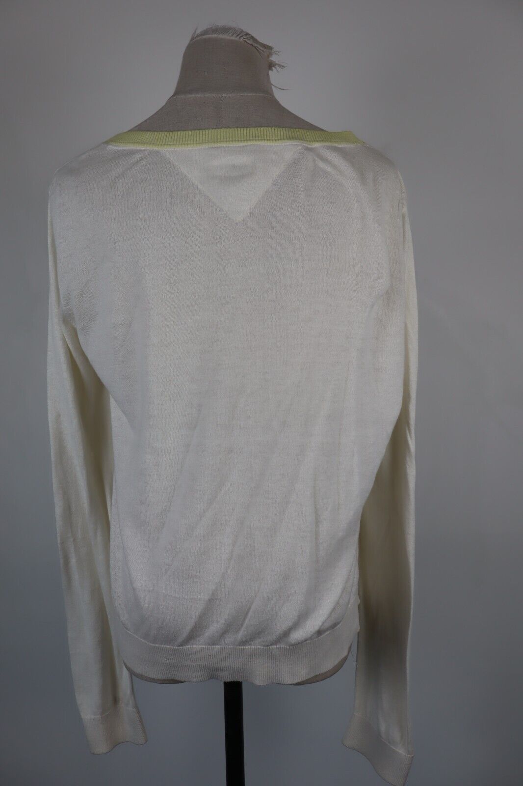 TOMMY HILFIGER DENIM MAGLIONE COTONE CARDIGAN DONNA Tg L WOMAN CASUAL VINTAGE