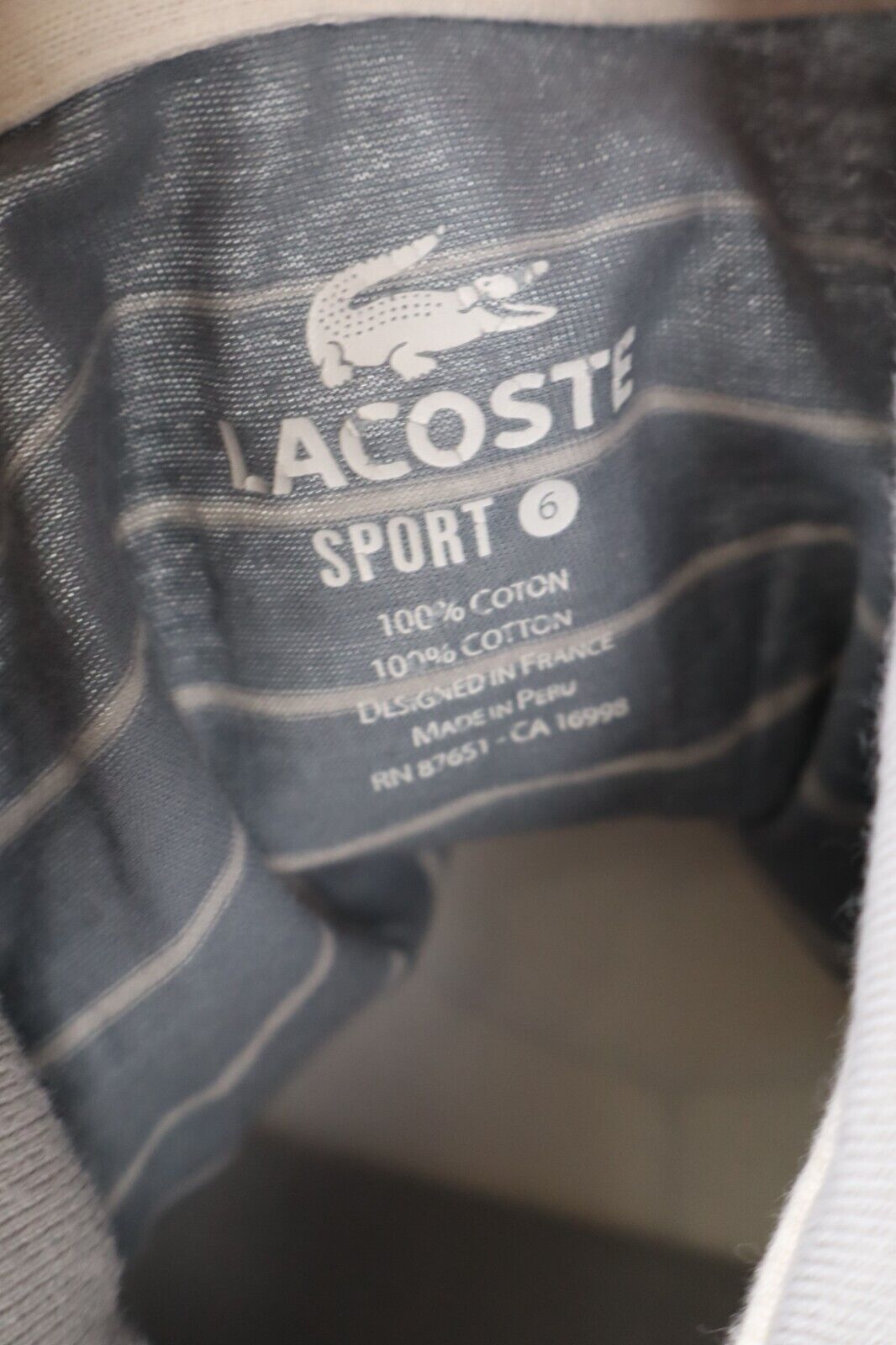 LACOSTE MAGLIA UOMO COTONE TG. 6 MAN COTTON POLO SHIRT CASUAL VINTAGE