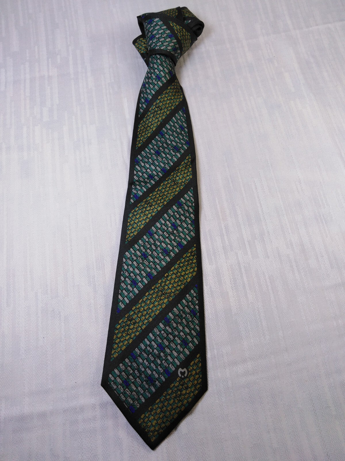MILA SHON UOMO 100%  SILK TIE SETA CRAVATTA NECKTIE MADE IN ITALY VINTAGE