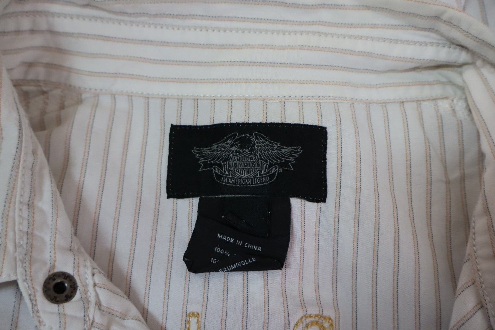 HARLEY DAVIDSON CAMICIA UOMO TG L MAN SHIRT CASUAL VINTAGE COTONE COTTON LOGO