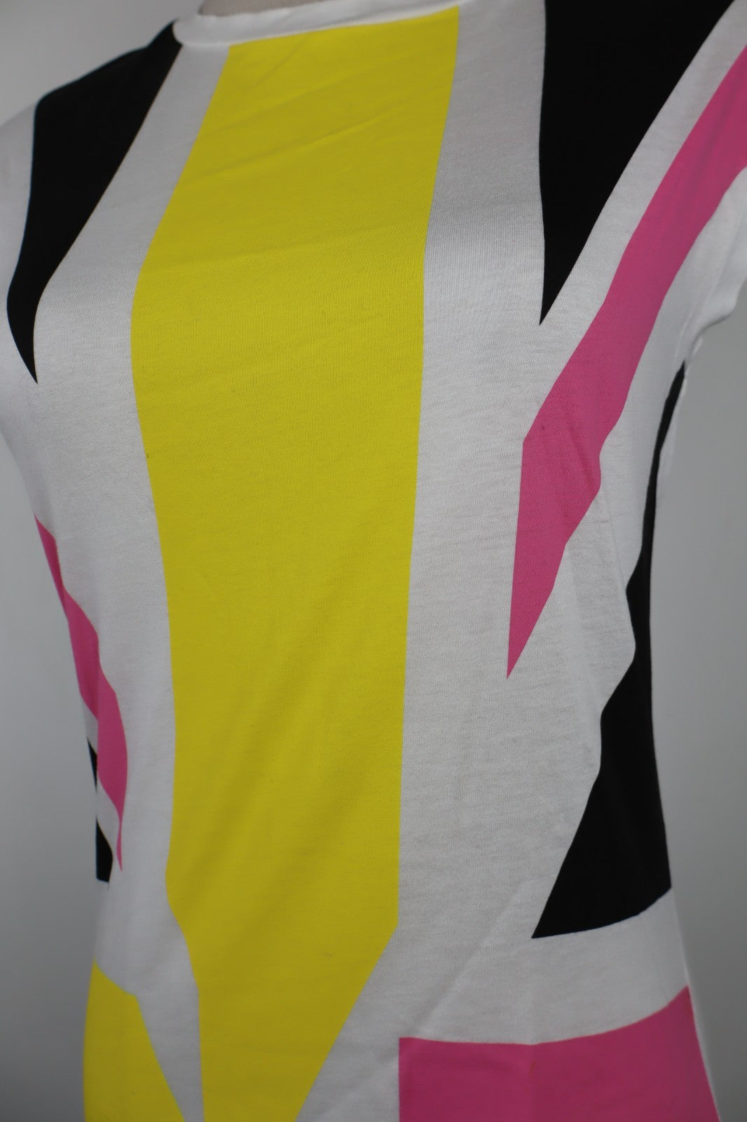 BIKKEMBERGS MAGLIA SMANICATA DONNA TG. S WOMAN CASUAL VINTAGE T-SHIRT TOP COTONE