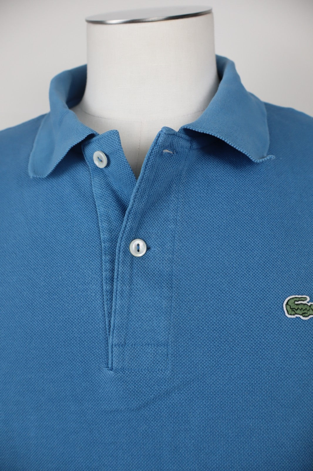 LACOSTE MAGLIA UOMO COTONE 7 MAN COTTON POLO SHIRT CASUAL VINTAGE LOGO BLU