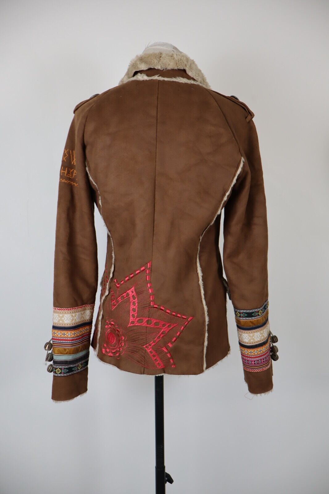 DESIGUAL GIUBBINO IMBOTTITO GIACCA DONNA TG 38 WOMAN JACKET VINTAGE CAMOSCIO