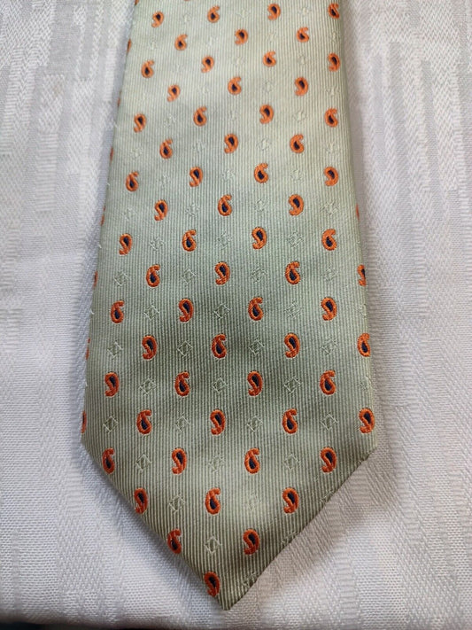 ROBERT DALHIN 100% SILK TIE SETA CRAVATTA NECKTIE  ITALIA CLASSIC SELF TIPPED