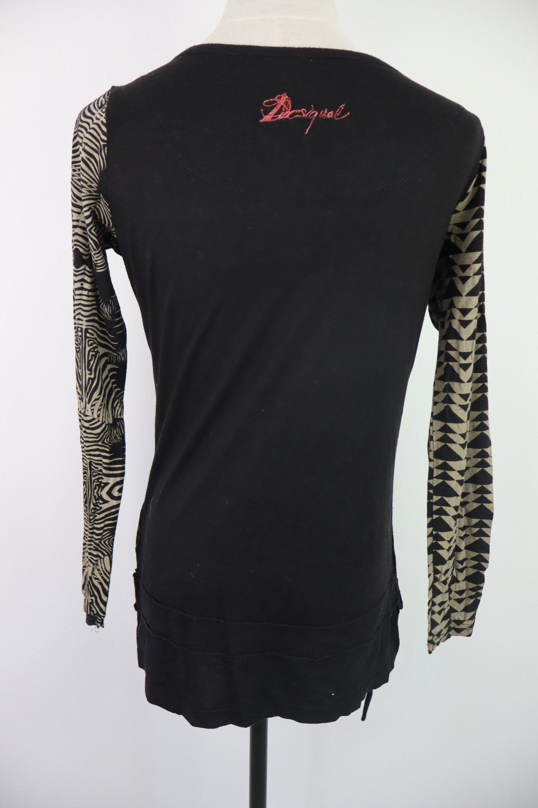 DESIGUAL MAGLIA DONNA TG. M WOMAN CASUAL VINTAGE T-SHIRT TOP COTONE