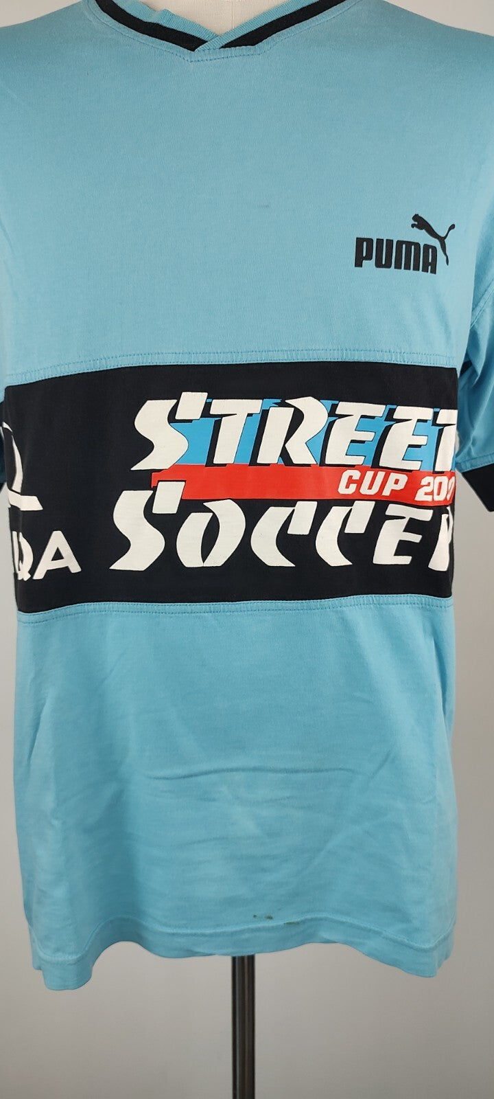PUMA MAGLIA COTONE UOMO TG. M MAN T- SHIRT CASUAL COTTON STREET SOCCER CUP