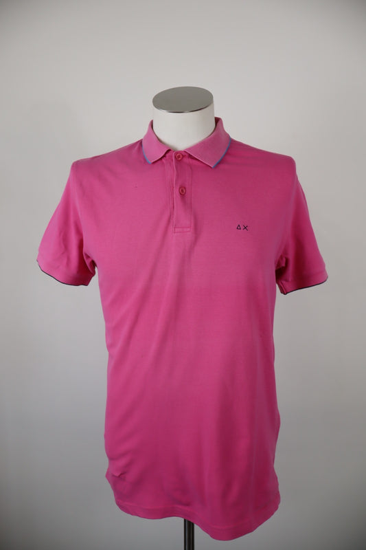 SUN 68 MAGLIA POLO UOMO TG. L MAN T-SHIRT CASUAL VINTAGE COTONE