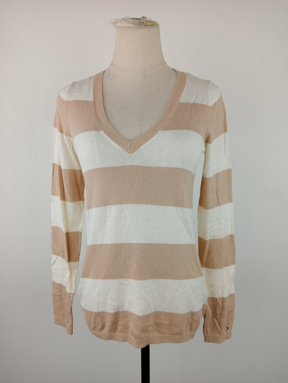 TOMMY HILFIGER MAGLIONE COTONE DONNA Tg. XS WOMAN CASUAL SWEATER MADE ITALY