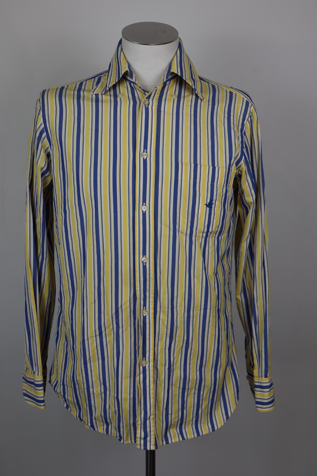 BROOKSFIELD CAMICIA UOMO TG. 39 MAN CASUAL VINTAGE SHIRT COTONE COTTON LOGO