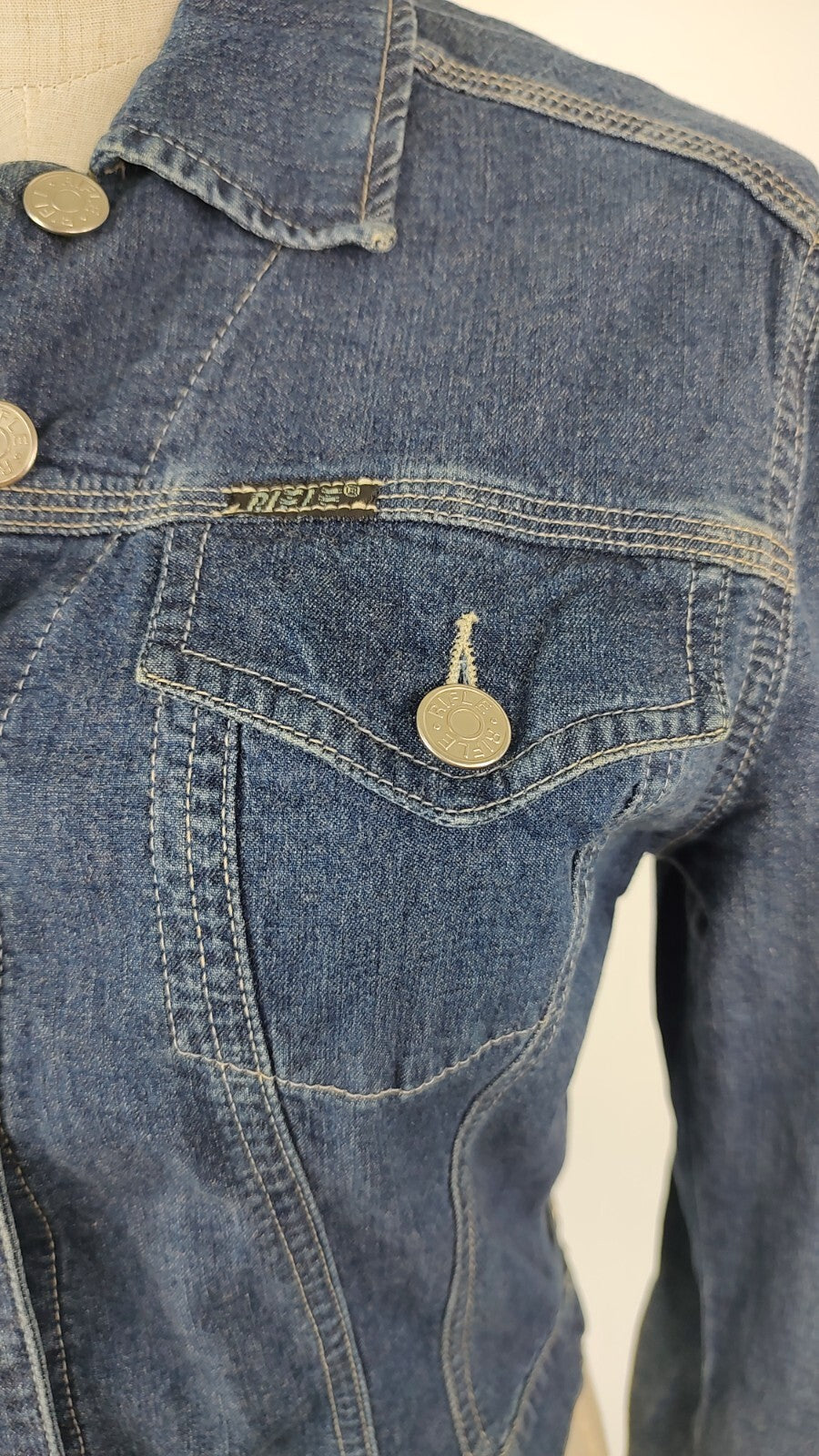 RIFLE JEANS GIUBBINO DONNA Tg. S WOMAN CASUAL JACKET COTONE DENIM