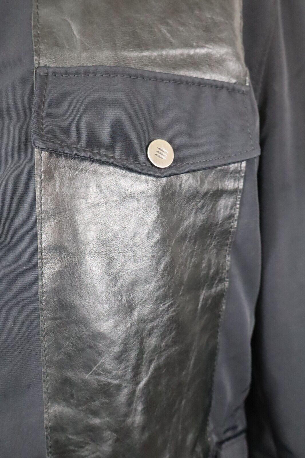 PIERRE CARDIN GIUBBINO IMBOTTITO PELLE UOMO Tg 52 MAN CASUAL VINTAGE JACKET