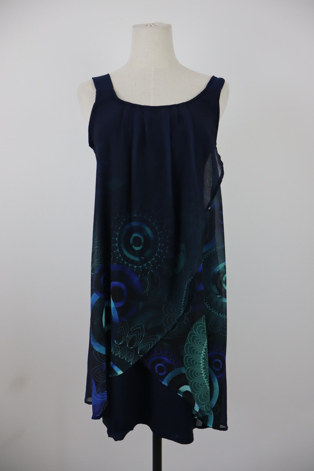 DESIGUAL VESTITO DONNA TG. 38 WOMAN CASUAL VINTAGE DRESS ABITO