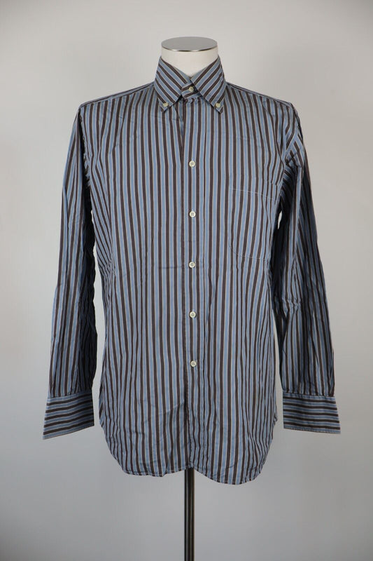 KRIZIA CAMICIA UOMO COTONE TG. 16,5 MAN CASUAL VINTAGE COTTON SHIRT