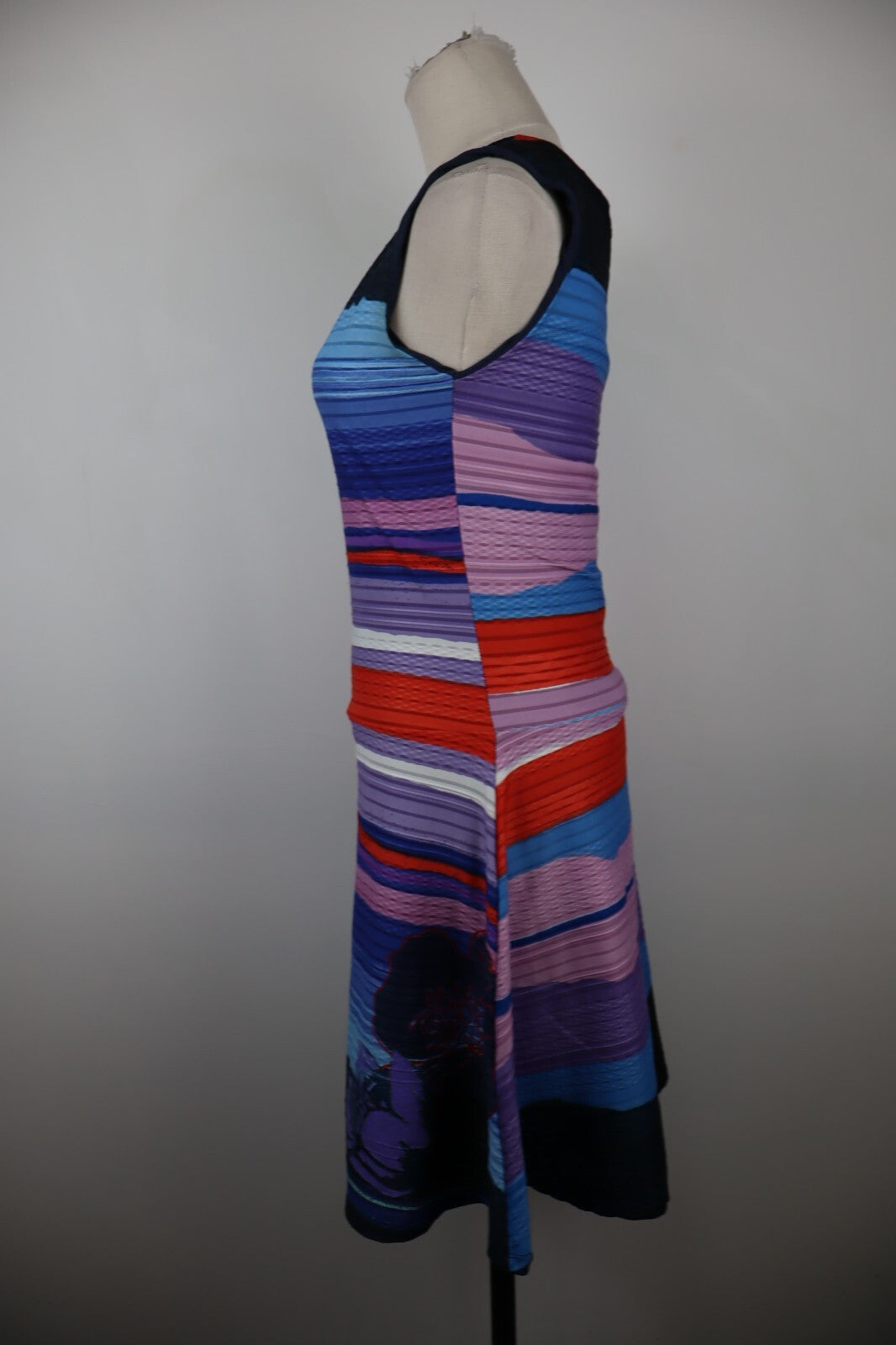 DESIGUAL VESTITO ABITO SMANICATO DONNA TG. M WOMAN CASUAL VINTAGE DRESS LOGO