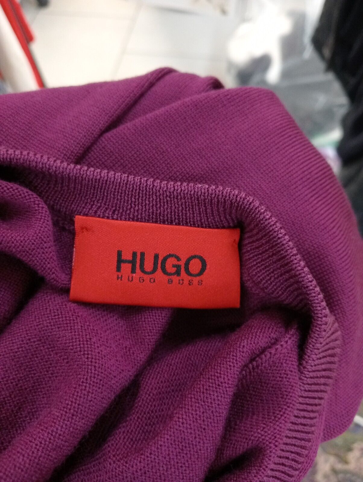 HUGO BOSS MAGLIONE SMANICATO GILET UOMO Tg. XL MAN SWEATER CASUAL VINTAGE LANA