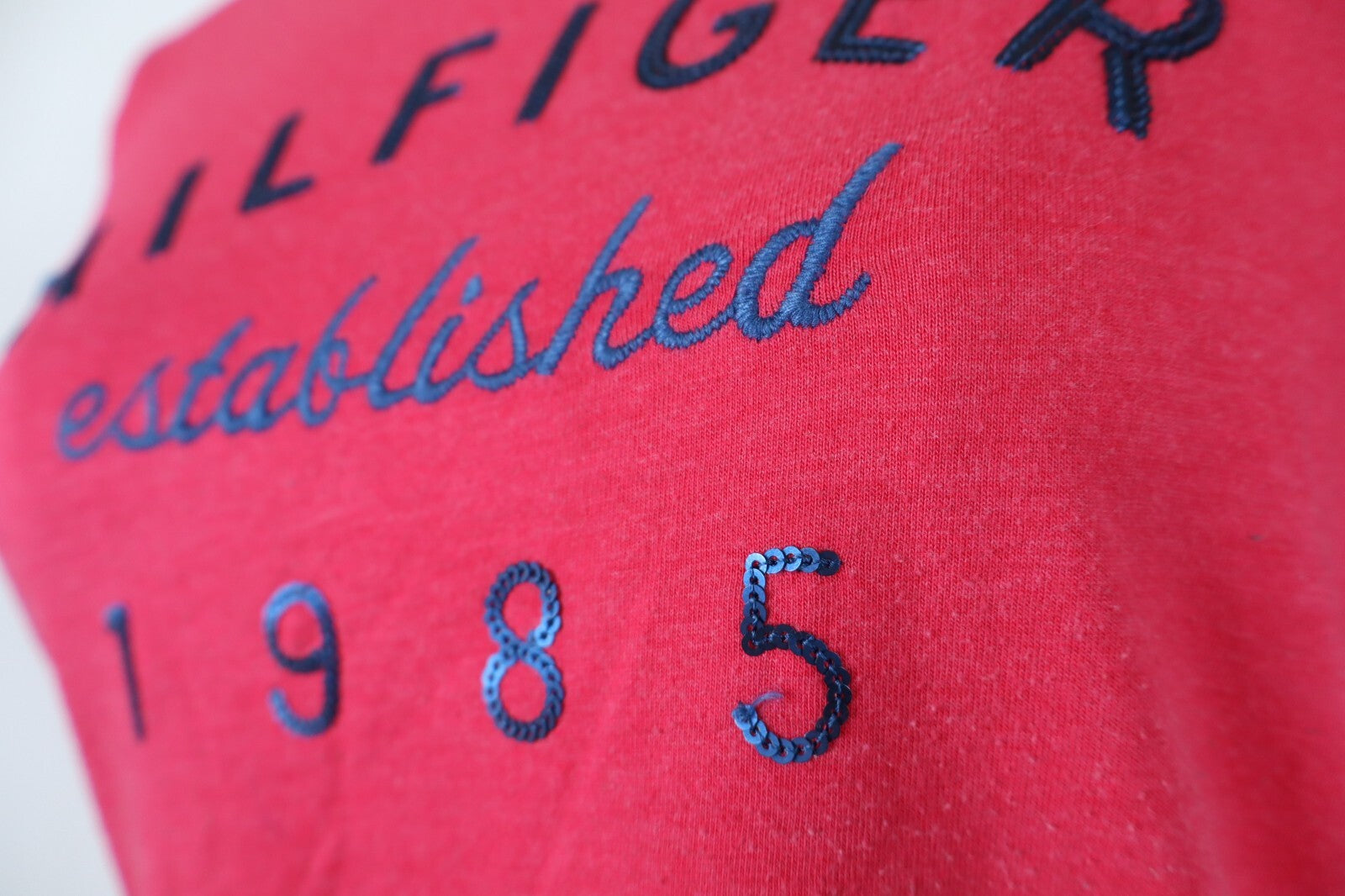 TOMMY HILFIGER MAGLIA DONNA COTONE TG. M WOMAN COTTON SHIRT CASUAL VINTAGE