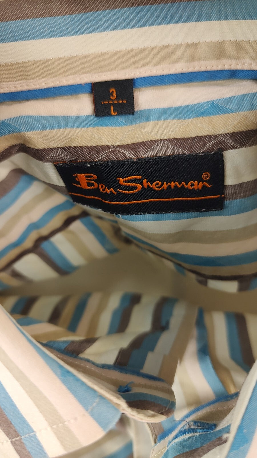 BEN SHERMAN CAMICIA UOMO COTONE TG. L  MAN CASUAL VINTAGE SHIRT