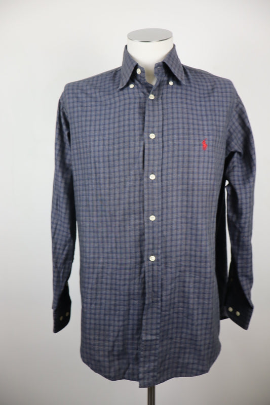 RALPH LAUREN CAMICIA UOMO COTONE TG 34 15 1/2 MAN CASUAL VINTAGE COTTON SHIRT