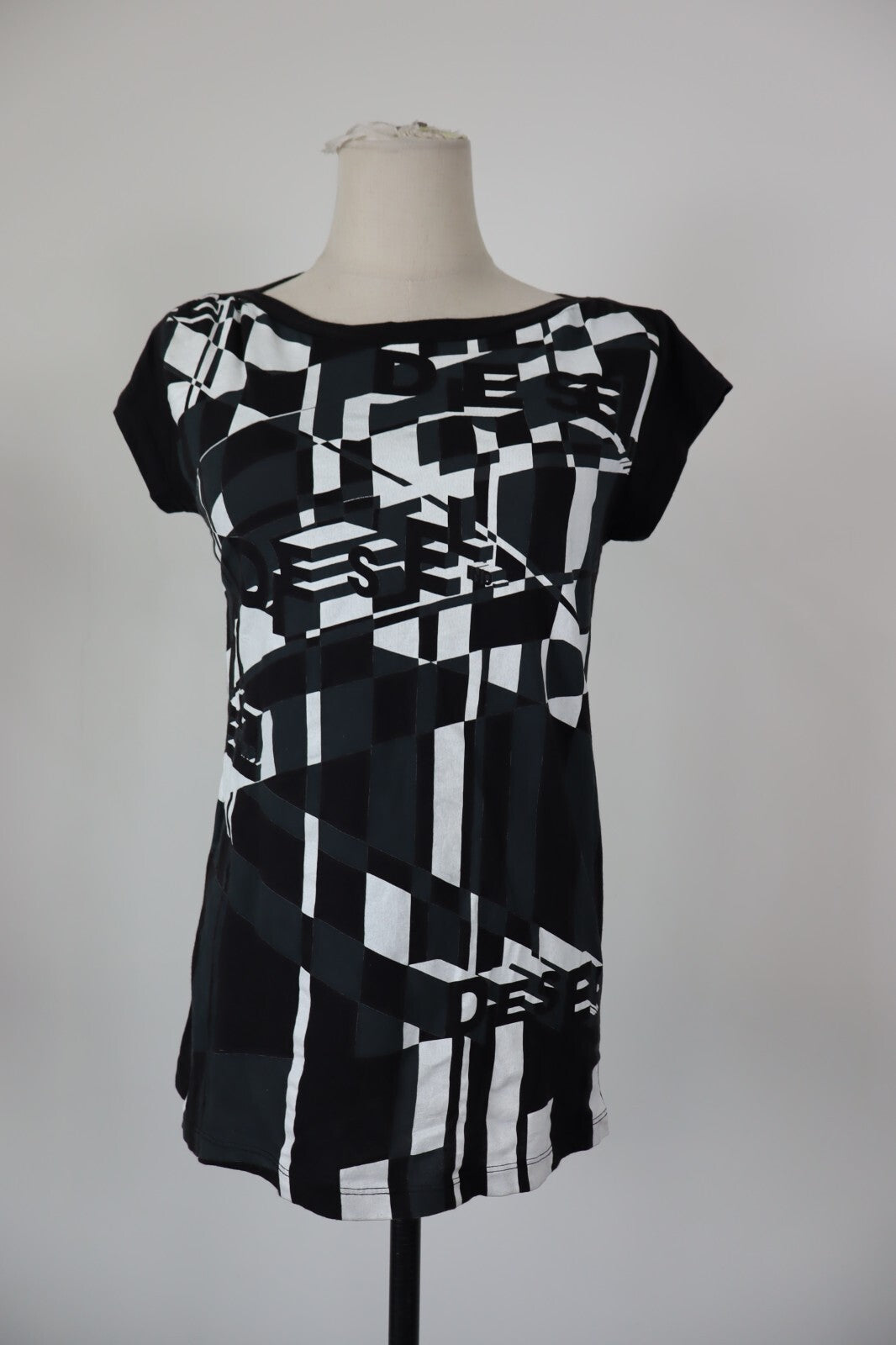 DIESEL MAGLIA COTONE DONNA TG. M WOMAN CASUAL VINTAGE T-SHIRT