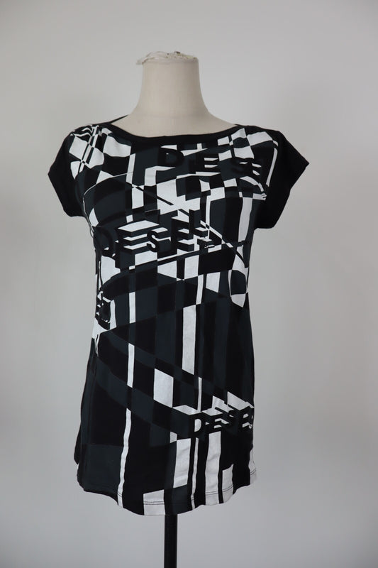 DIESEL MAGLIA COTONE DONNA TG. M WOMAN CASUAL VINTAGE T-SHIRT